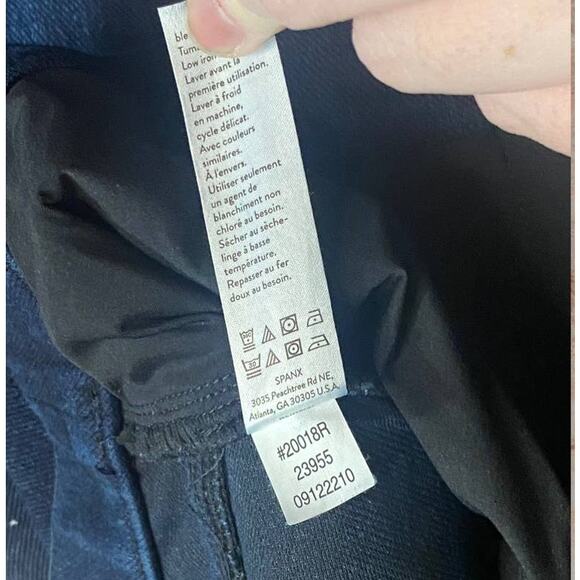 Spanx Dark Wash Skinny Jeans Jeggings High Stretch Size L - Picture 7 of 9